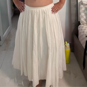 Zara Cream A-Line Skirt
